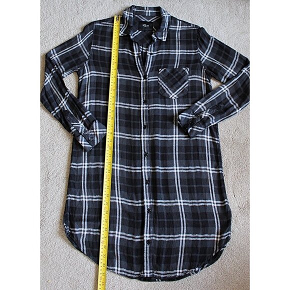 Rails Bianca Shirt Dress in Onyx Slate White - Small - Picture 6 of 11